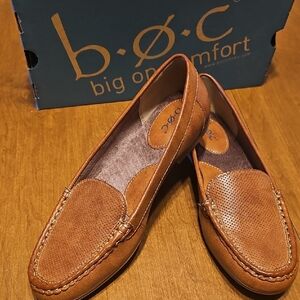 B.O.C Tan Leather Slip-On Shoes